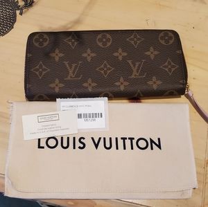 Auth Louis Vuitton Clemence Mono Wallet